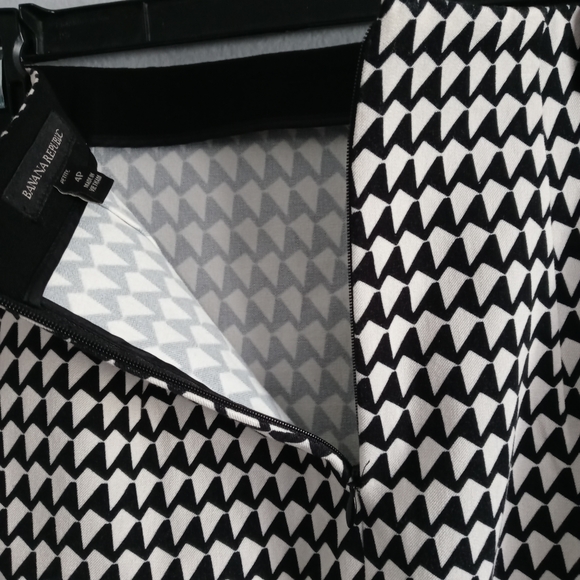 Skirt Women Banana Republic pencil 4P geometric Zipper black  beige with zipper - Picture 3 of 10